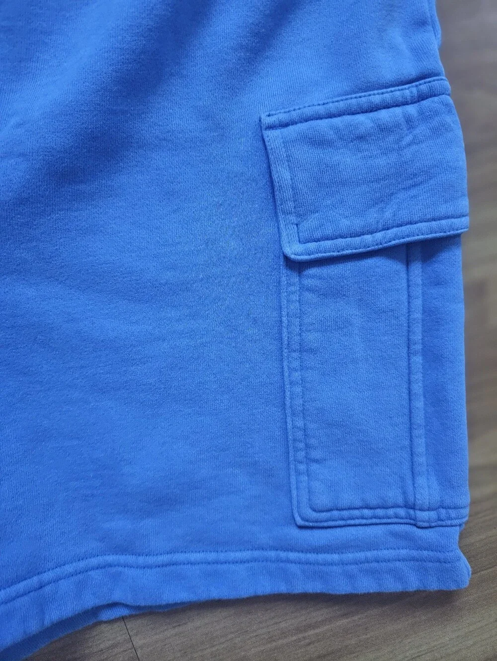 Tna Cozy Fleece Boyfriend Cargo Sweatshorts Blue Size Large